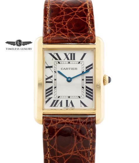 mens cartier tank solo gold|cartier tank solo large quartz.